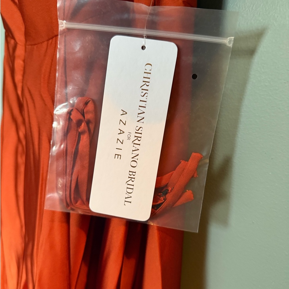 NWT CHRISTIAN SIRIANO FOR AZAZIE 1002 Paprika A-Line Off Shoulder Dress 4 & 6 - Picture 11 of 15